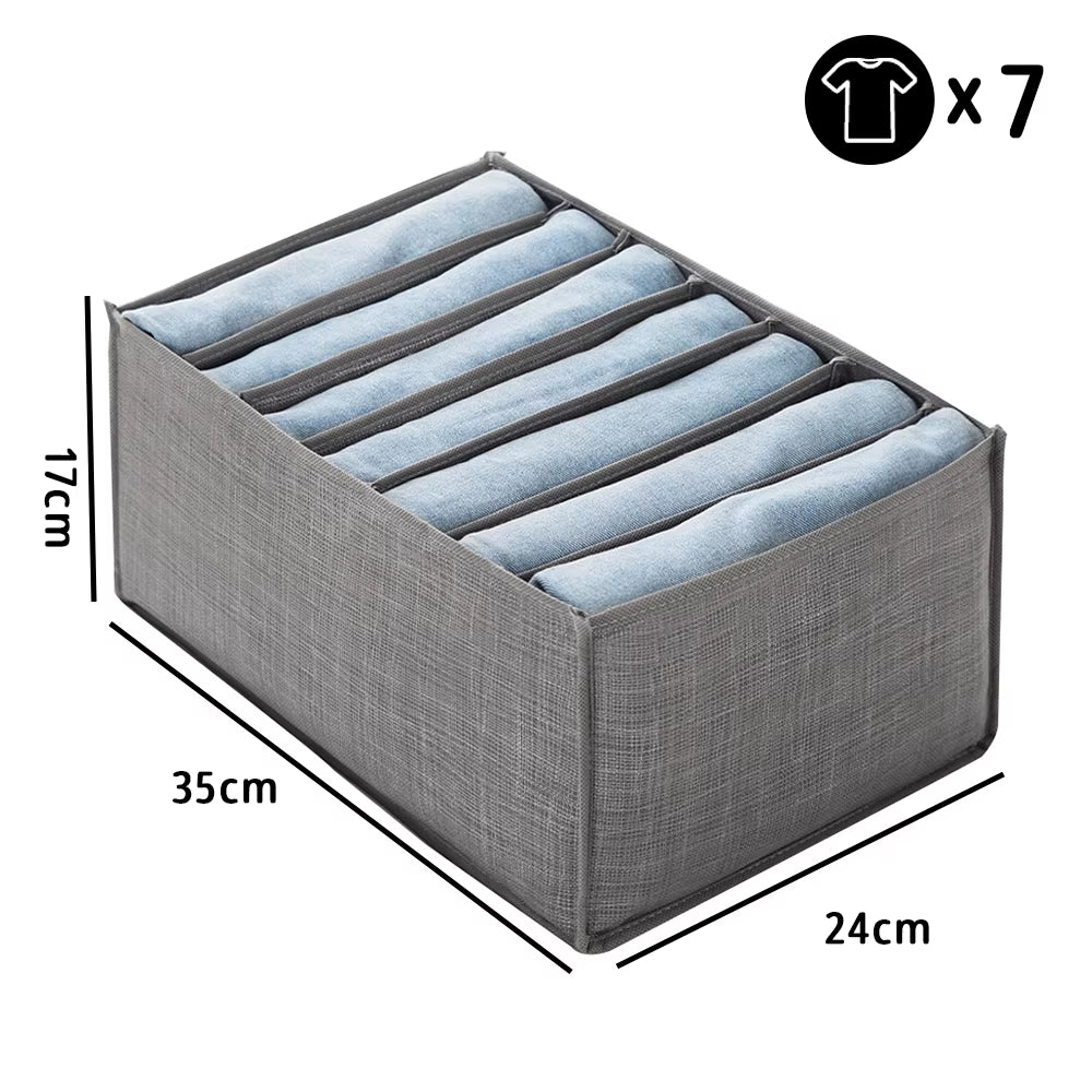 2-Pack 7-Slot Wardrobe Clothes Organisers