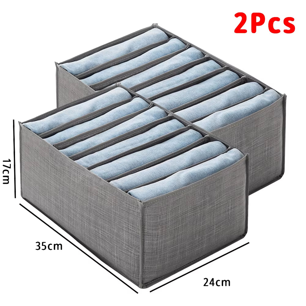 2-Pack 7-Slot Wardrobe Clothes Organisers