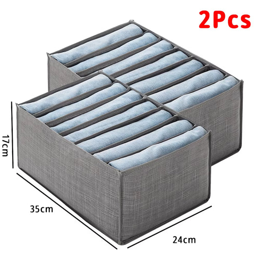 2-Pack 7-Slot Wardrobe Clothes Organisers