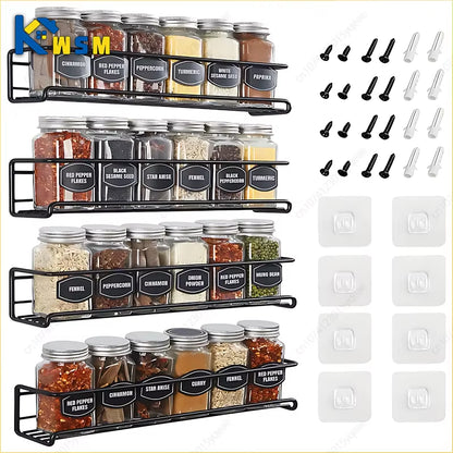 Wall-Mounted Spice & Storage Rack