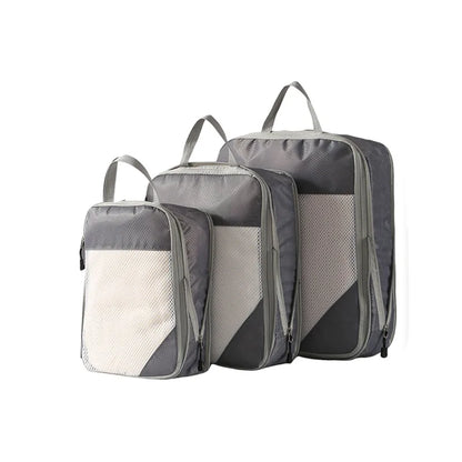 3-Piece Travel Compression Packing Cube, Travel Bag Luggage Organizer Travel Essentials Carry-On Luggage