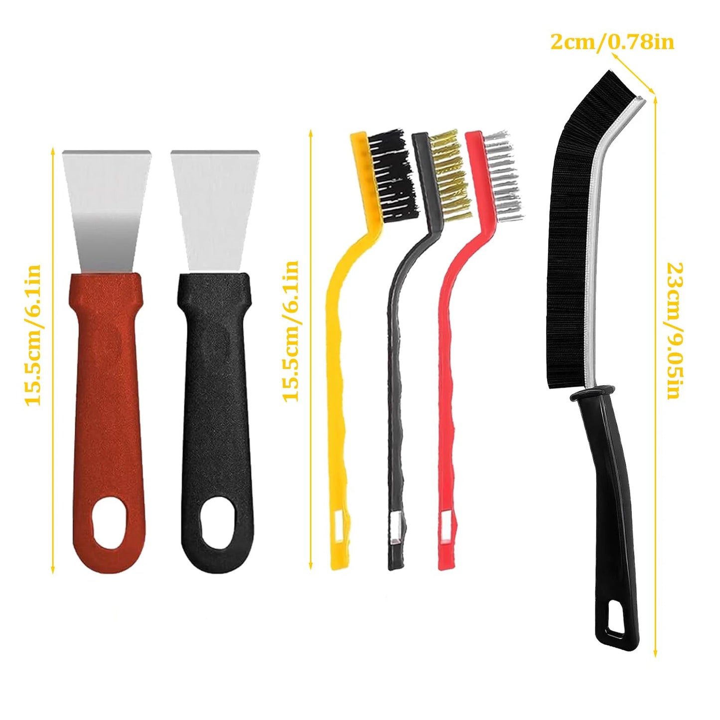 7-Piece Detail Cleaning Brush & Scraper Set