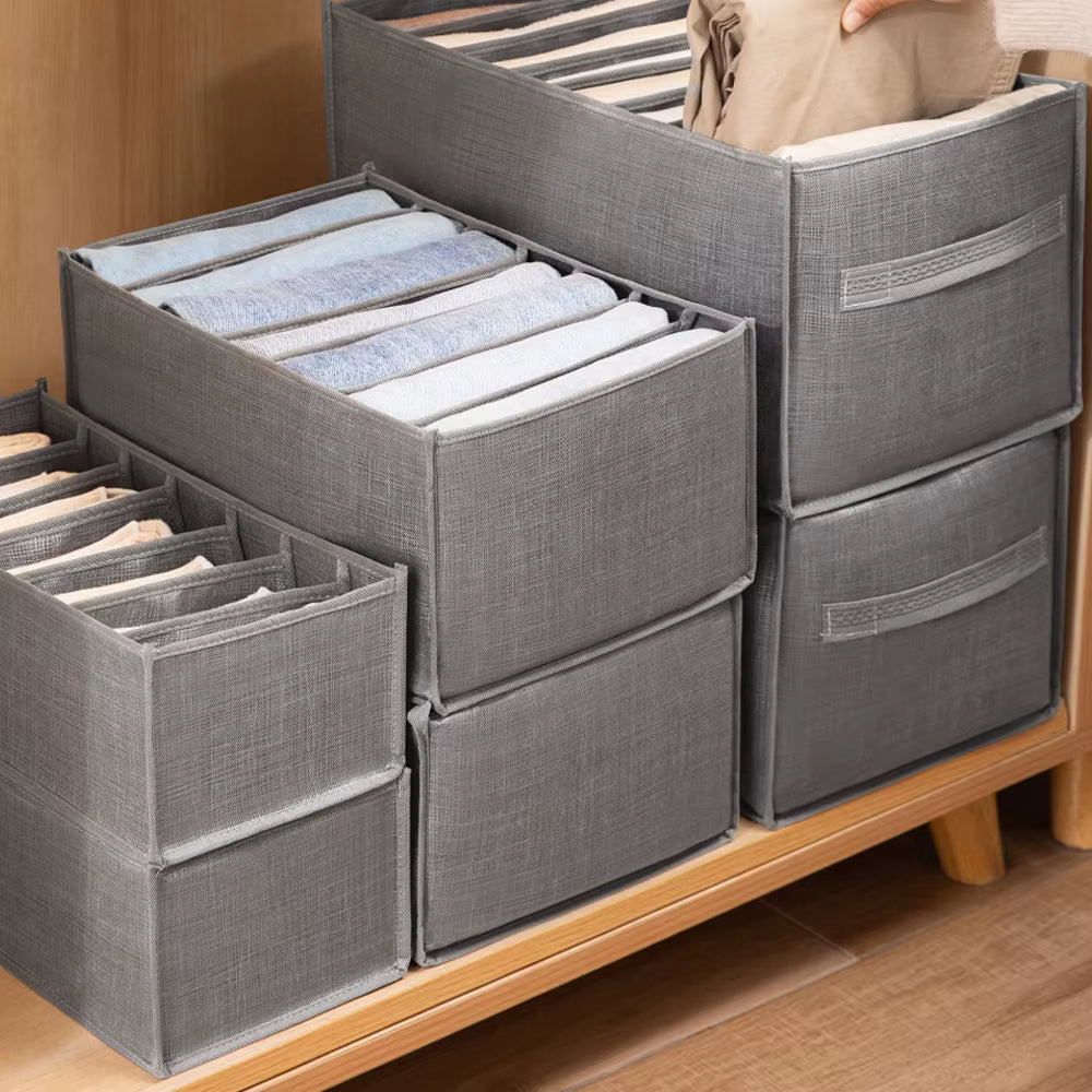 2-Pack 7-Slot Wardrobe Clothes Organisers
