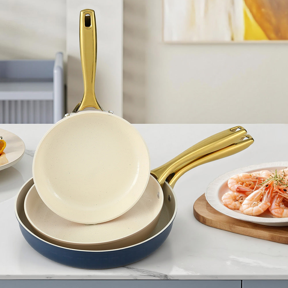 5-Star Chef 3-Piece Ceramic Frying Pan Set