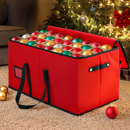 Jingle Jollys 128-Slot Christmas Bauble Storage Box