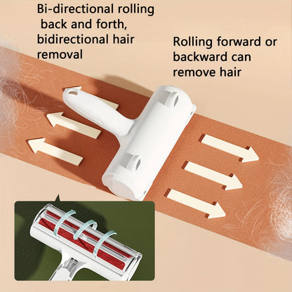 Reusable Pet Hair Remover Roller with Self-Cleaning Base - Upgraded Animal Fur Removal Tool for Couch, Furniture, Carpet, Car Se