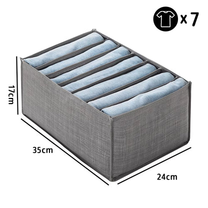 2-Pack 7-Slot Wardrobe Clothes Organisers