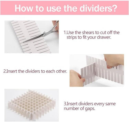20-Piece Customisable Drawer Divider Set