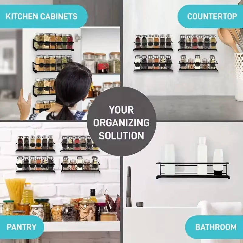 Wall-Mounted Spice & Storage Rack